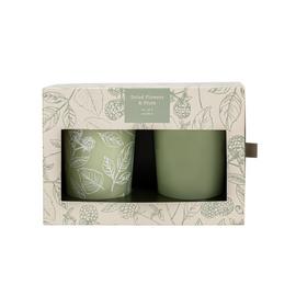 Argos Home Scented Candles - Set of 2 - Dried Flowers & Plum