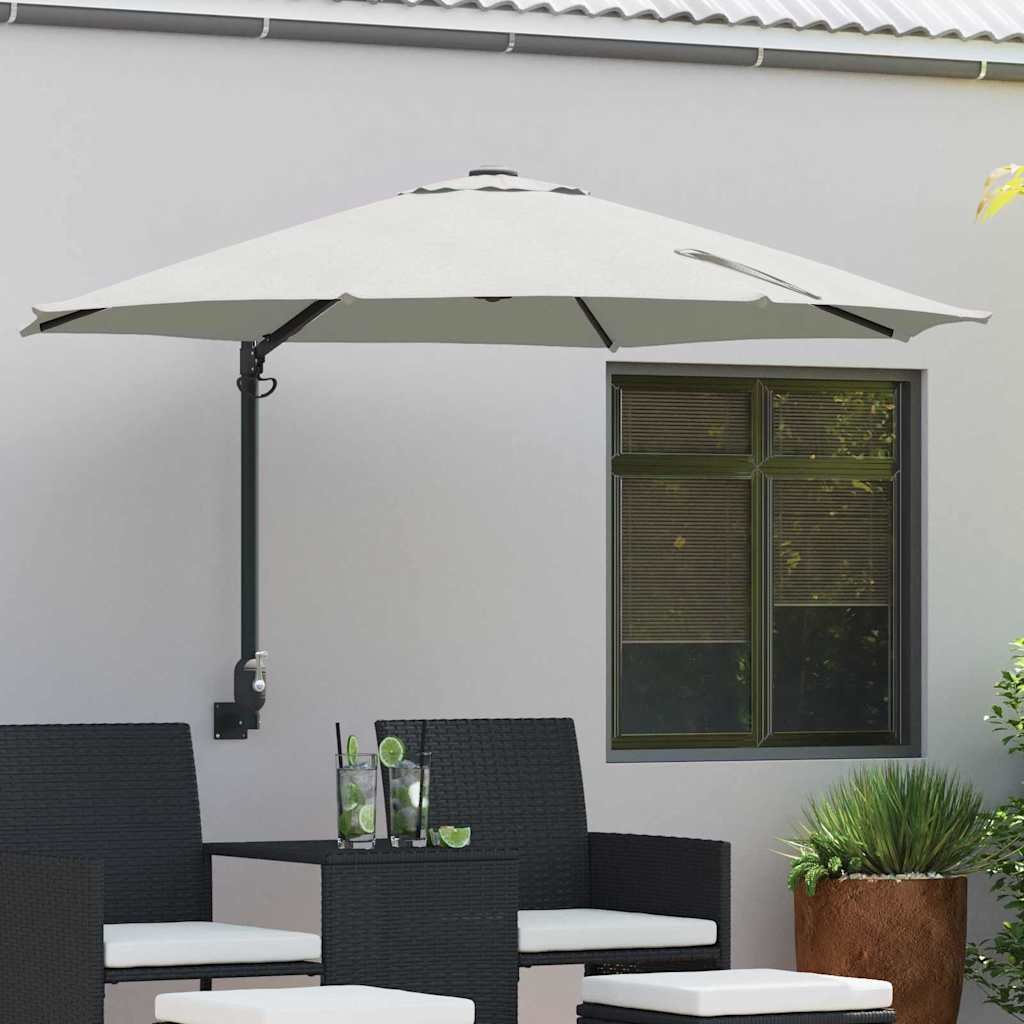 Walplus Polyester Garden Parasol - Sand - 248 x 248 x 148 cm