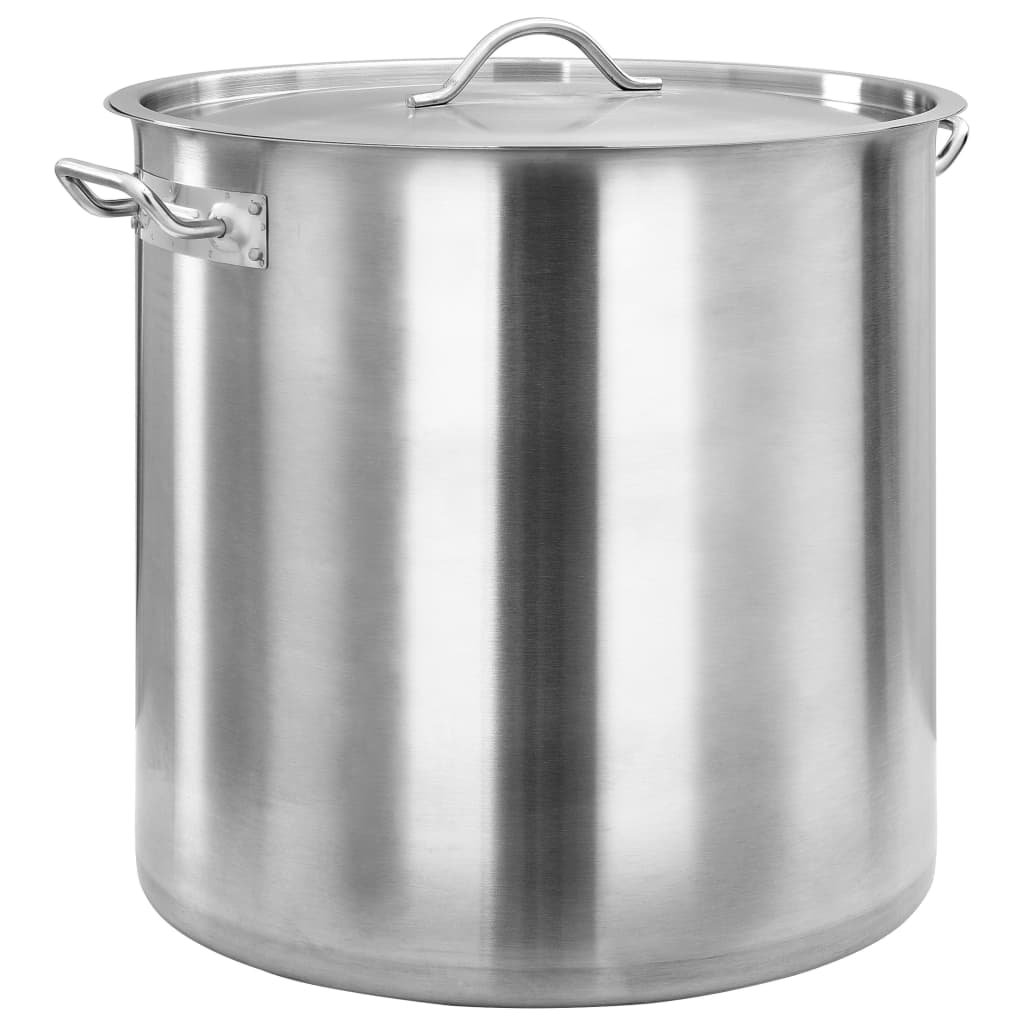 Walplus 50L Stainless Steel Stock Pot - Silver - 40x40 cm
