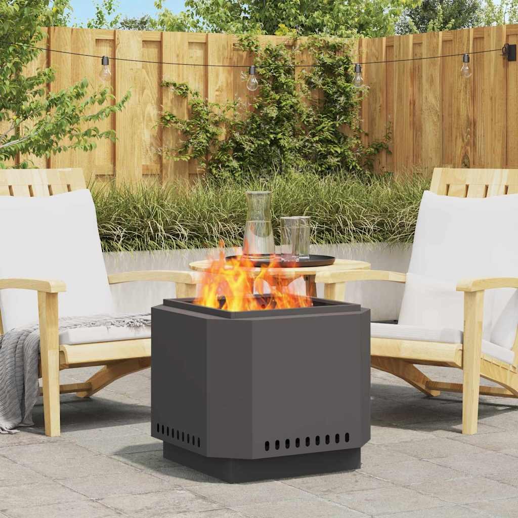 Walplus Steel Smokeless Fire Pit Cold-rolled - Black - 58 x 58 x 51 cm