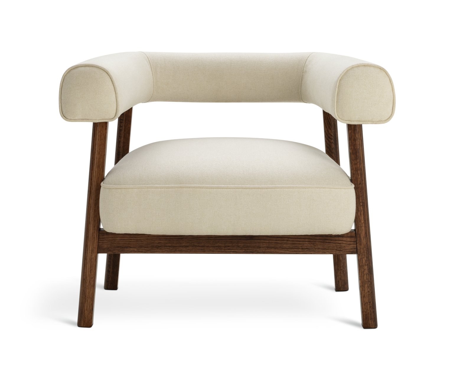 Habitat Elio Fabric Curved Armchair - Natural