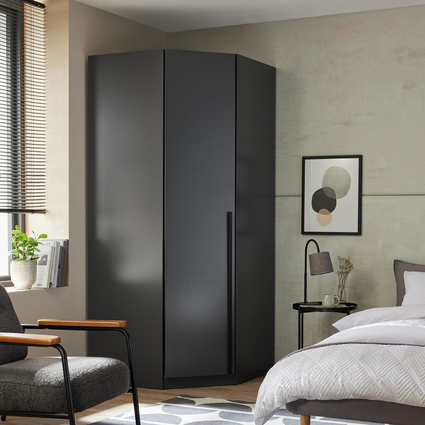 Habitat Muncih Corner 1 Door Wardrobe