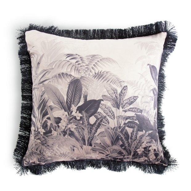 Buy Habitat Tropical Fringed Cushion - Multi - 50x50cm | Cushions | Argos