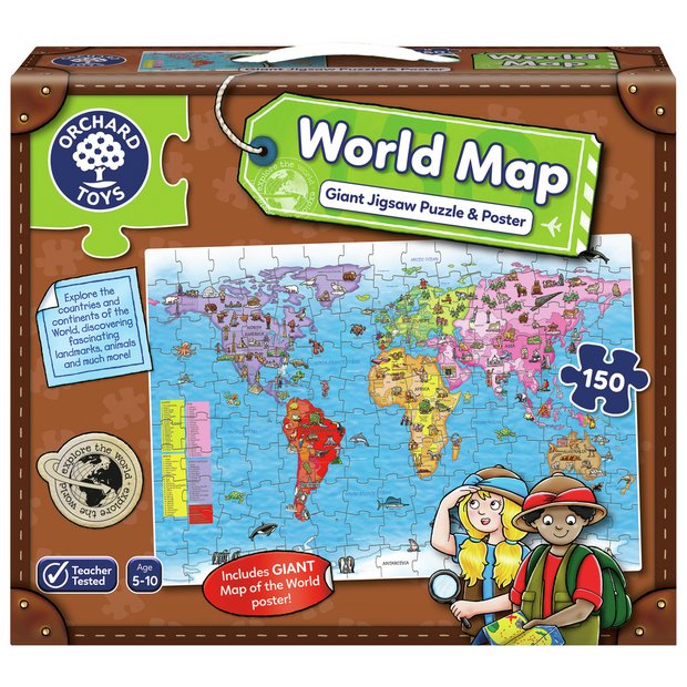 Buy Orchard Toys World Map Jigsaw Puzzle And Poster Jigsaws and puzzles Argos