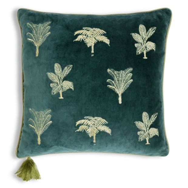 Emerald green and gold cushions best sale