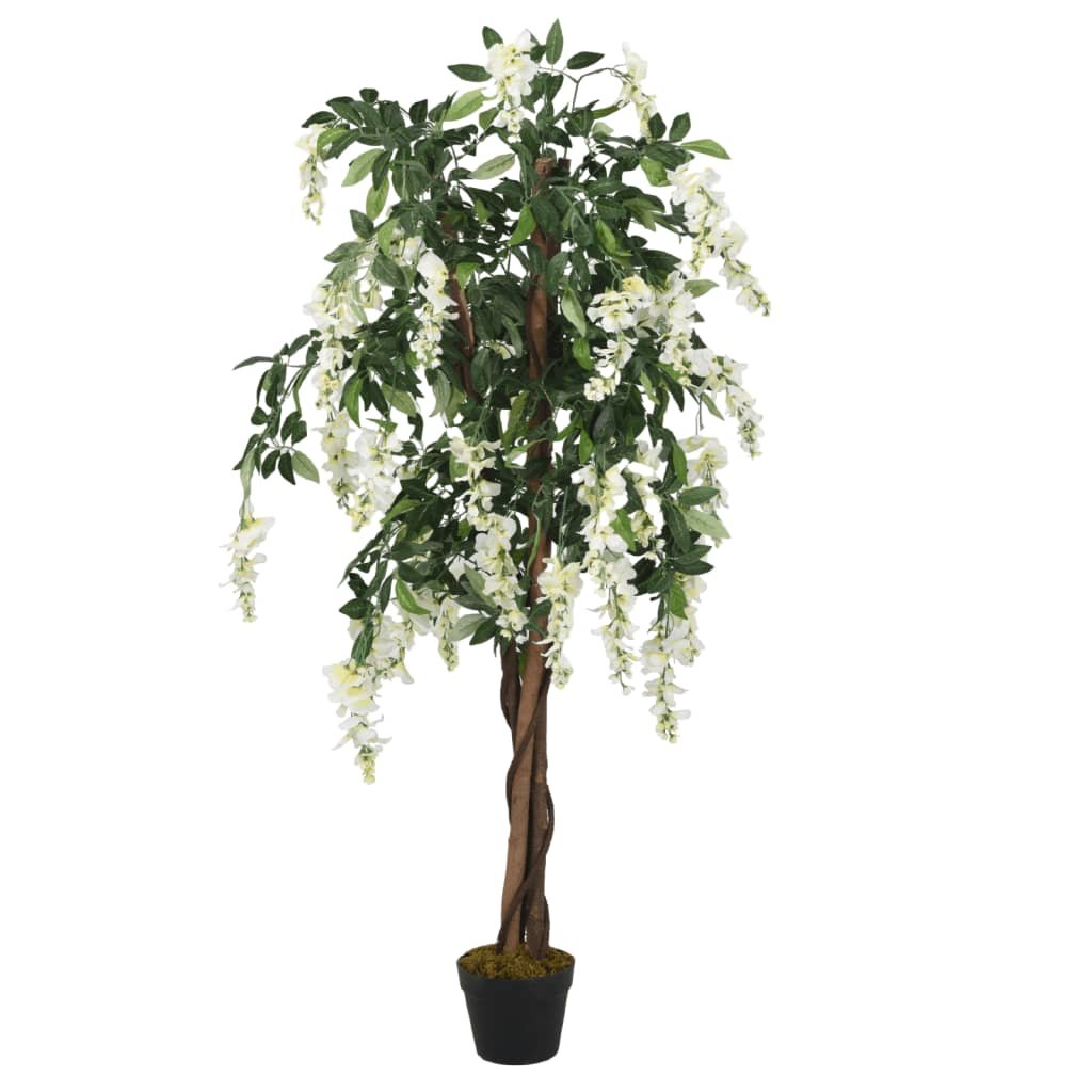 Walplus Artificial Wisteria Tree - Green and White - 80 cm