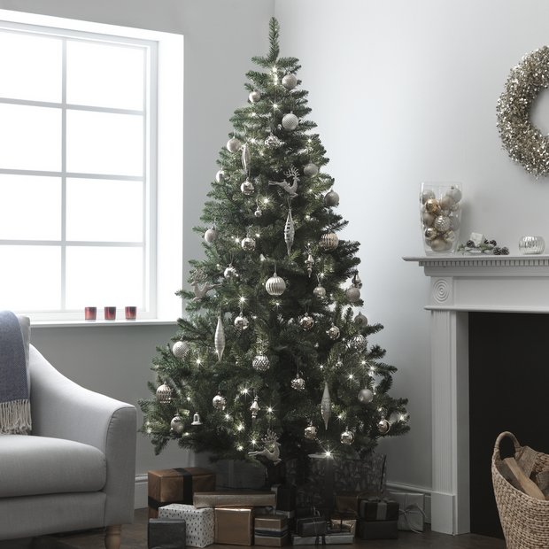 Buy Habitat 7Ft Pre-Lit Christmas Tree - Green | Limited Stock Home And Garden | Argos