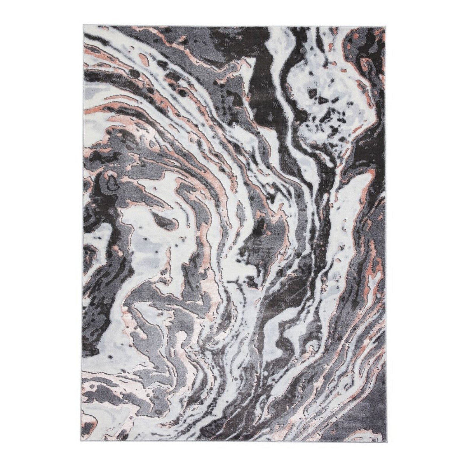 Mega Flooring Grey Modern Abstract Rug - 80 x 150cm