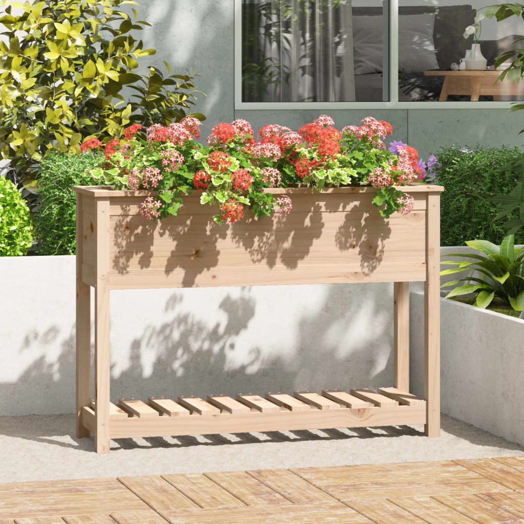 Walplus Wood Garden Planter - 111.5 x 34.5 x 81 cm