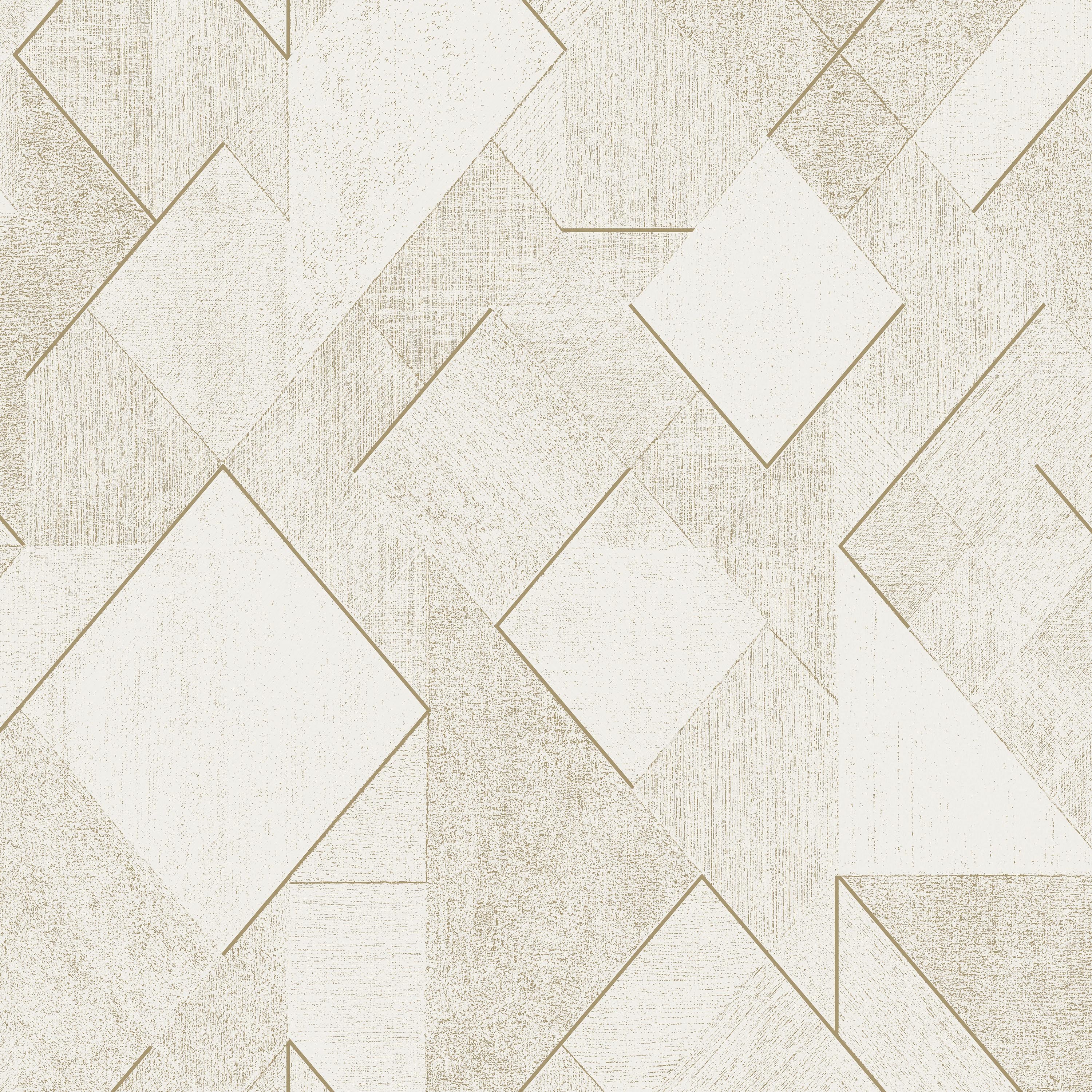 Grandeco Morena Geo Blown Textured Wallpaper - Neutral