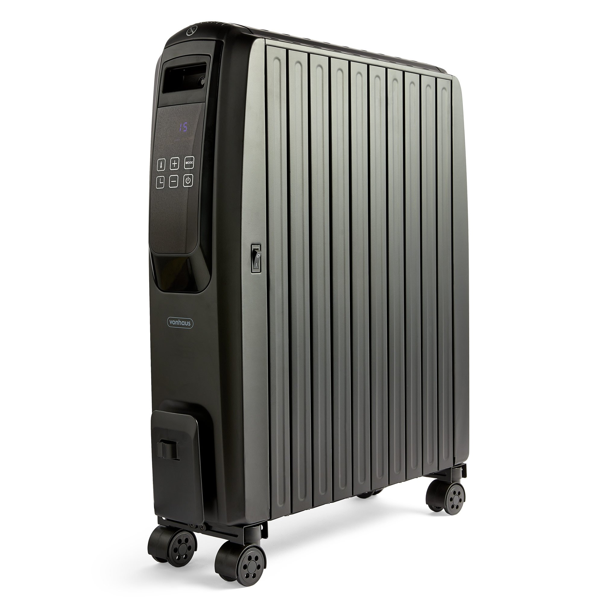 VonHaus 2.5kW Closed Fin Oil Filled Radiator - Remote Control