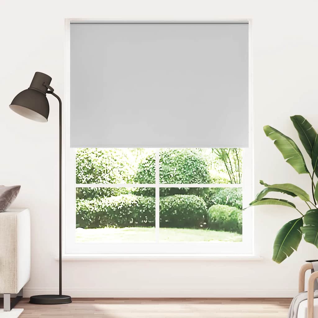 Walplus Polyester Chain Operated Blackout Roller Blind - Grey - 140 x 230 cm