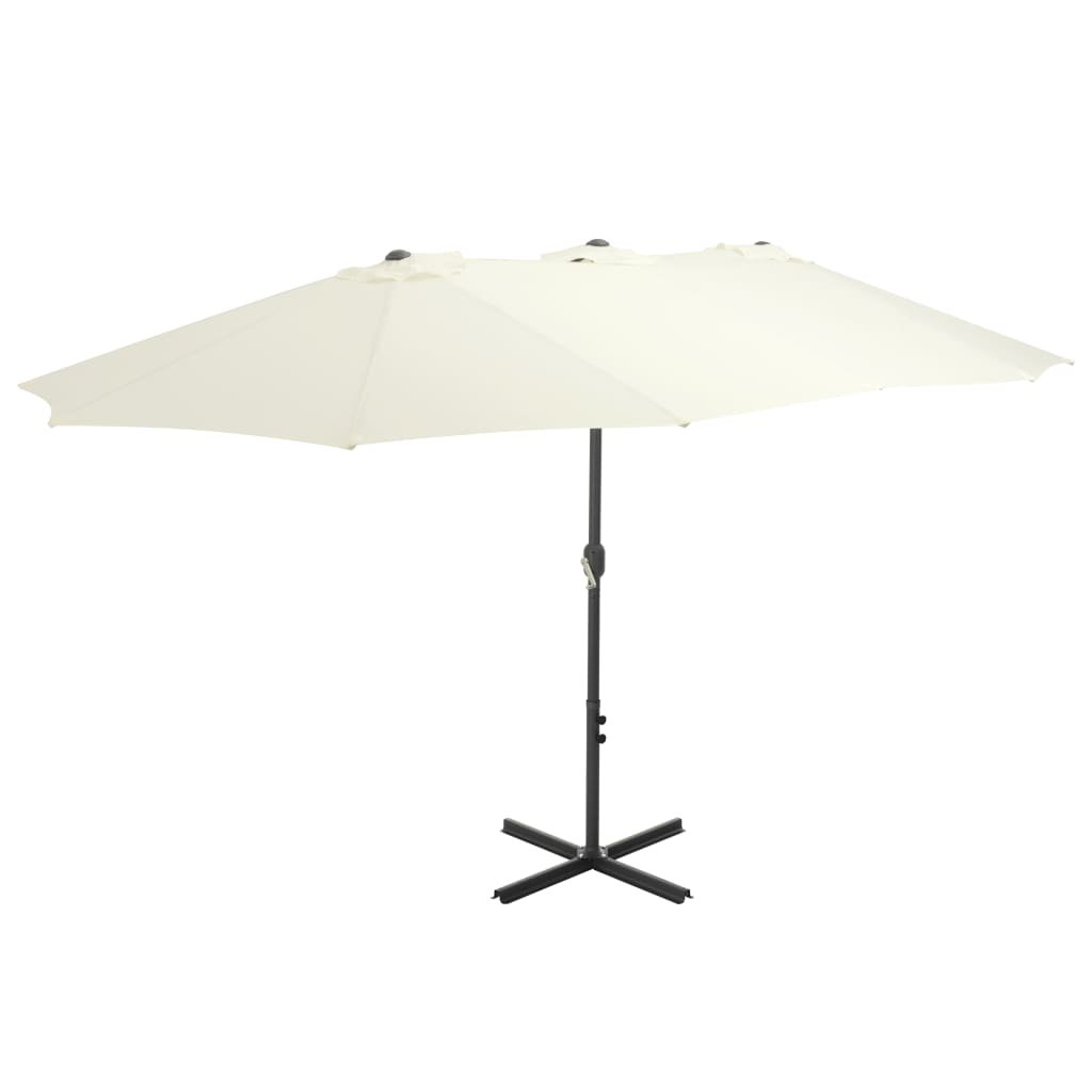 Walplus Garden Parasol - Sand - 460 x 270 x 246 cm
