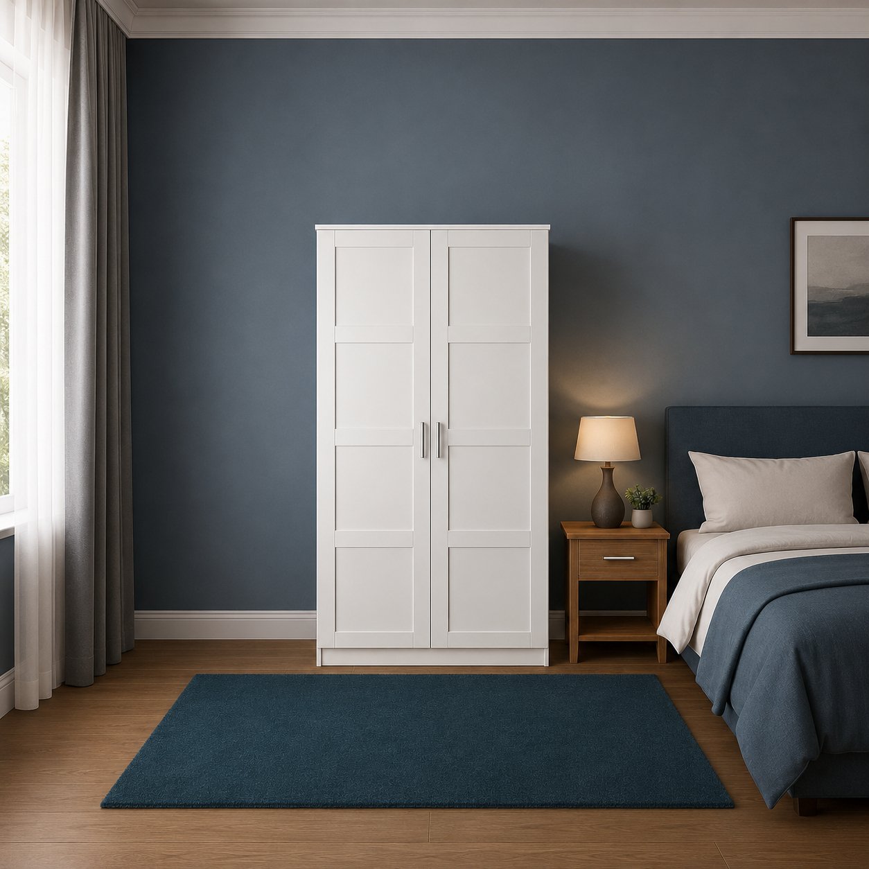 Home Treats Oslo 2 Door Wardrobe - White