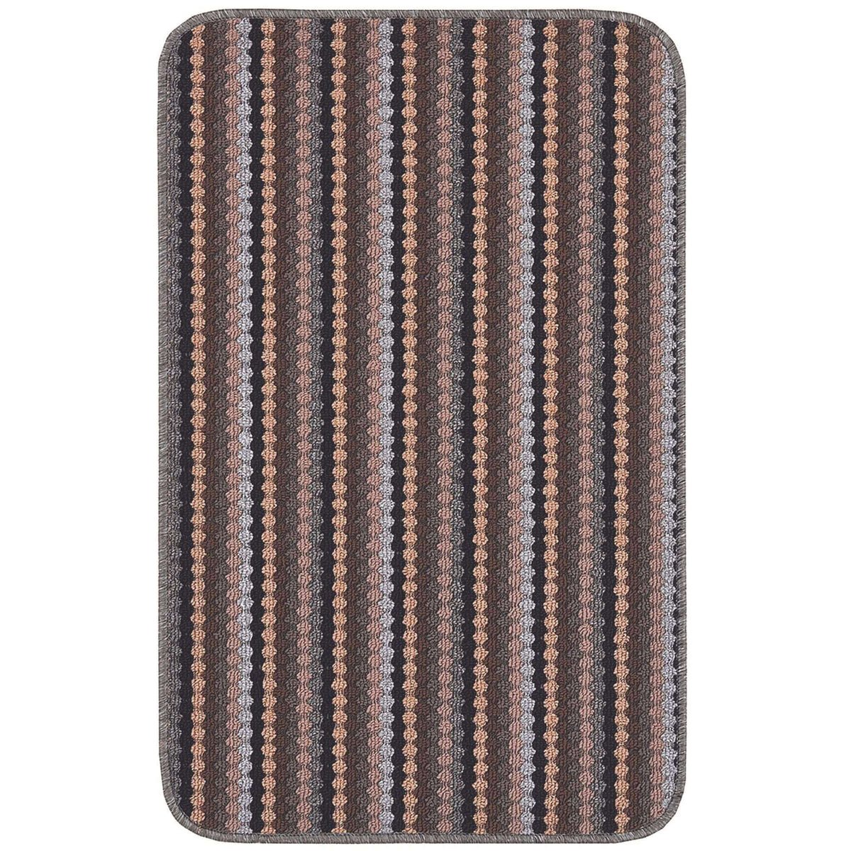 The Rugs Grey Washable Nonslip Striped Rug - 57 x 90cm