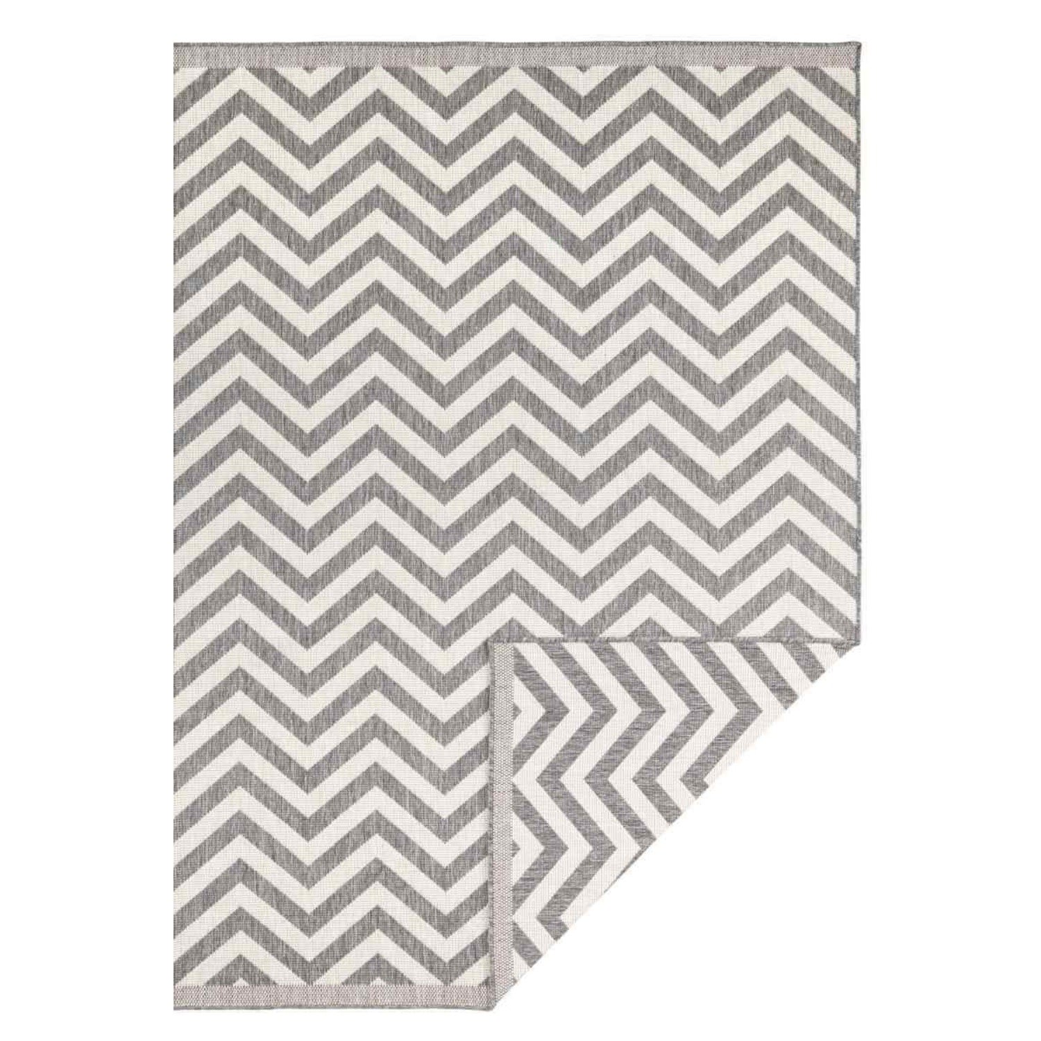 Hanse Home Grey Palma Indoor Outdoor Reversible Rug - 80 x 150cm
