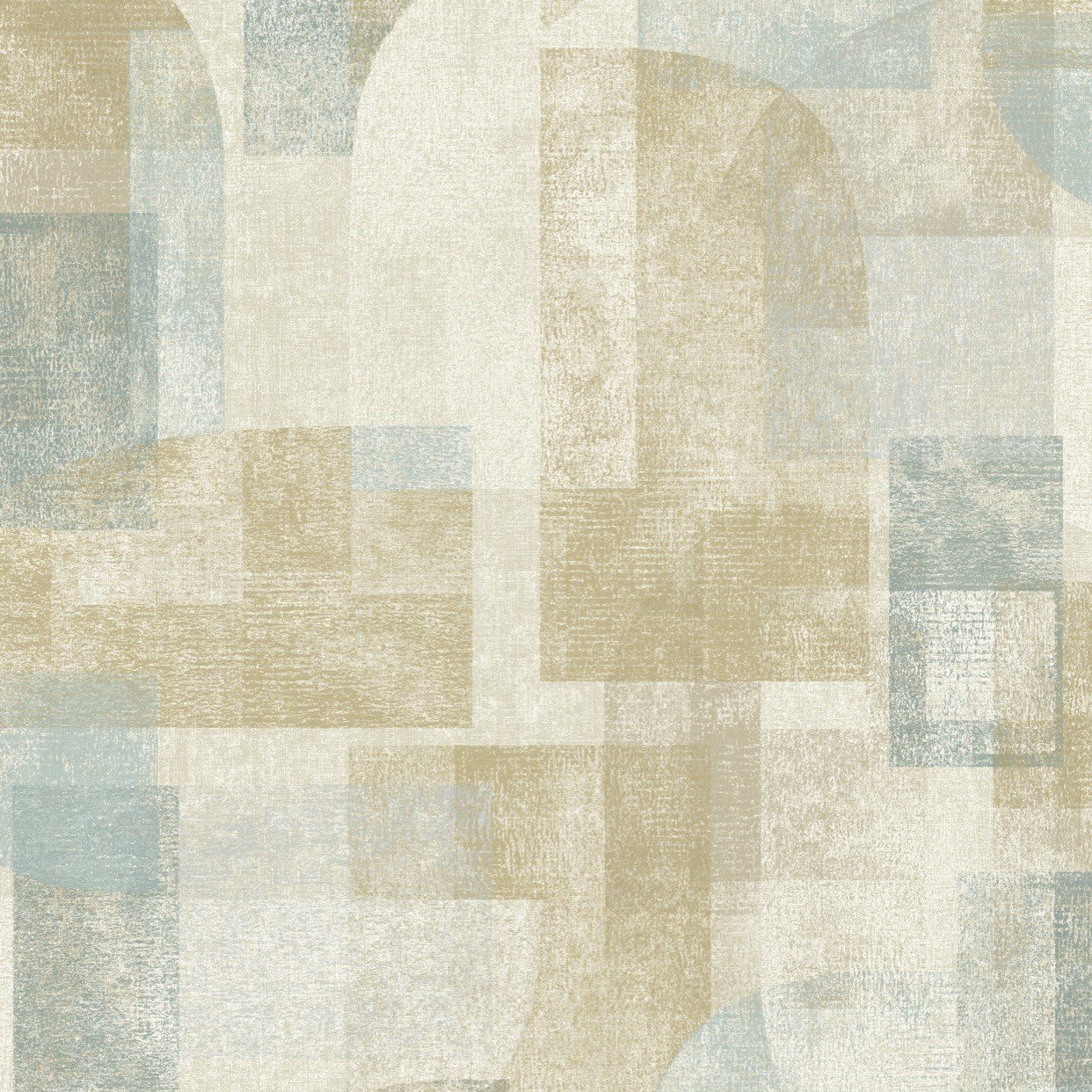 Grandeco Boutique Geo Abstract Shapes PVC-free Eco Wallpaper - Taupe Blue