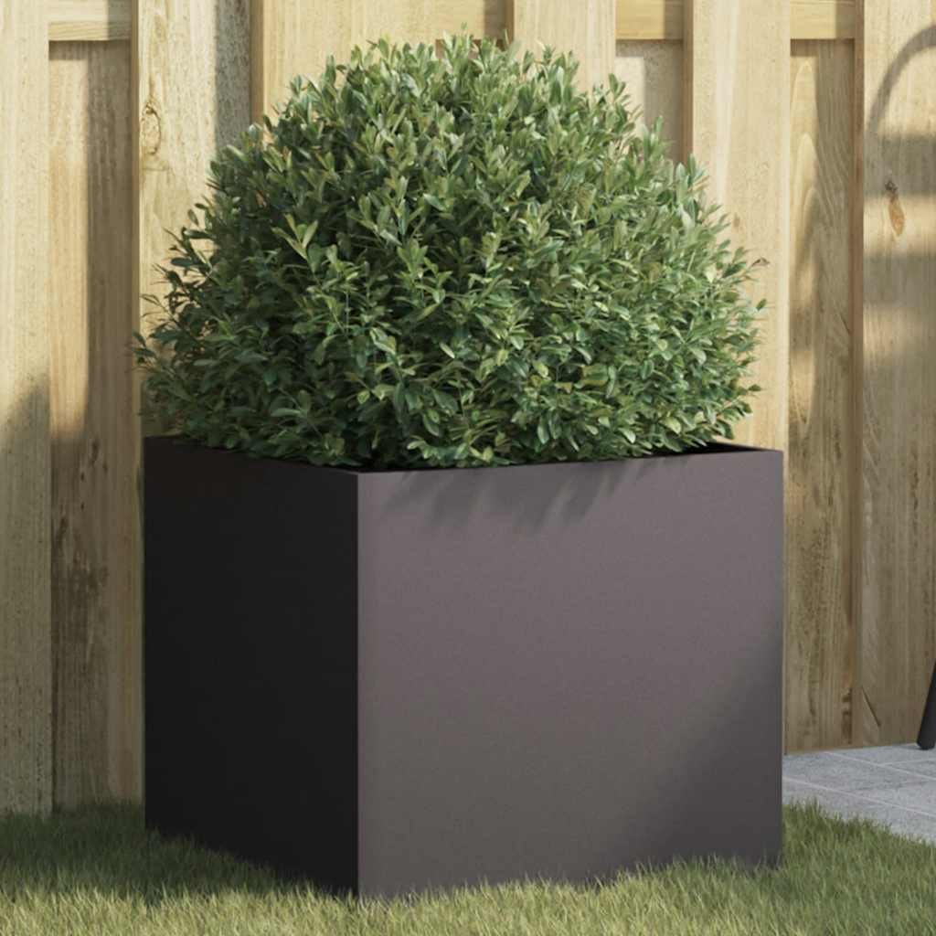 Walplus Steel Garden Planter - Black - 42 x 40 x 39 cm