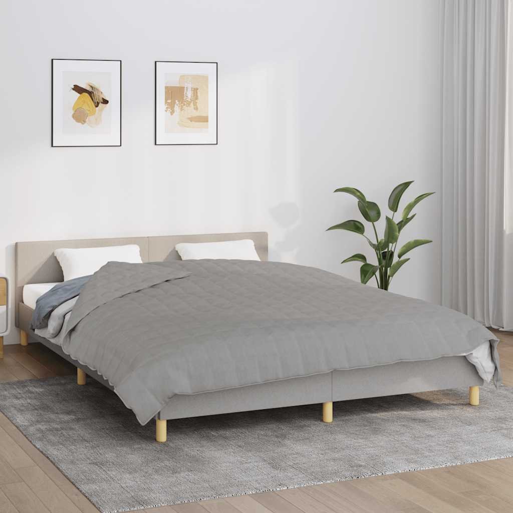 Walplus 13 kg Cotton Weighted Blanket - Grey - 200 x 220 cm