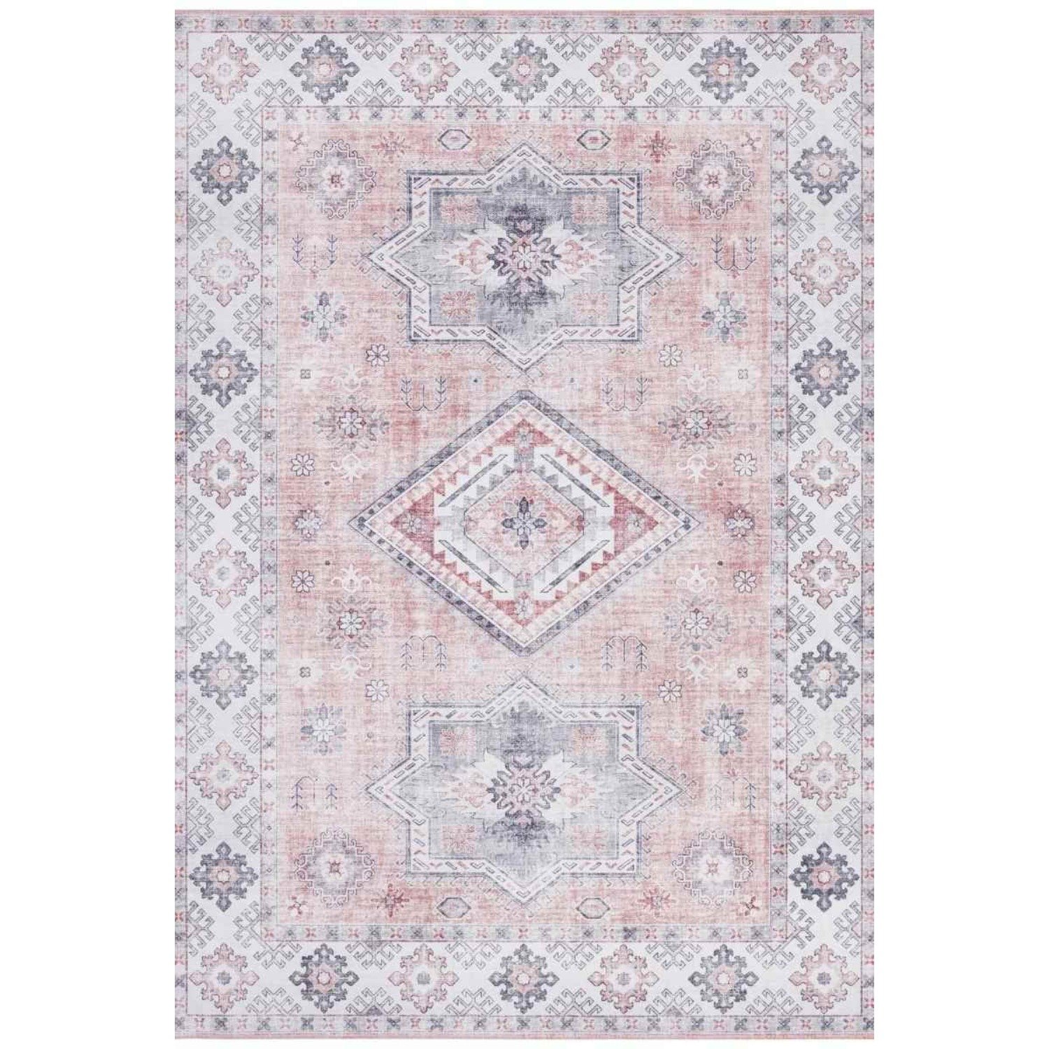 Hanse Home Pink Oriental Gratia Moroccan Inspired Flatweave Rug - 80 x 150cm