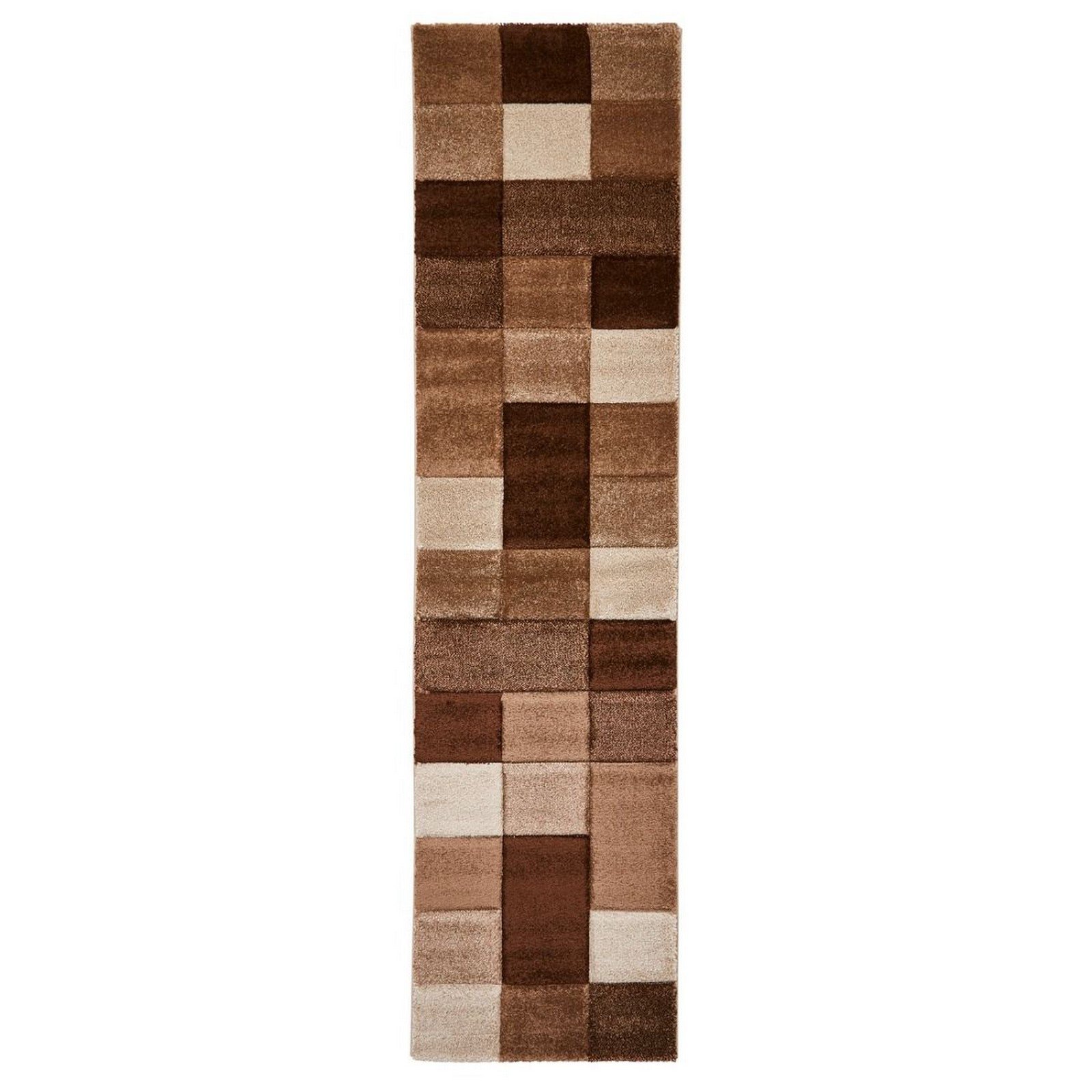 Mega Flooring Brown Handmade Geometric Runner - 60 x 230cm