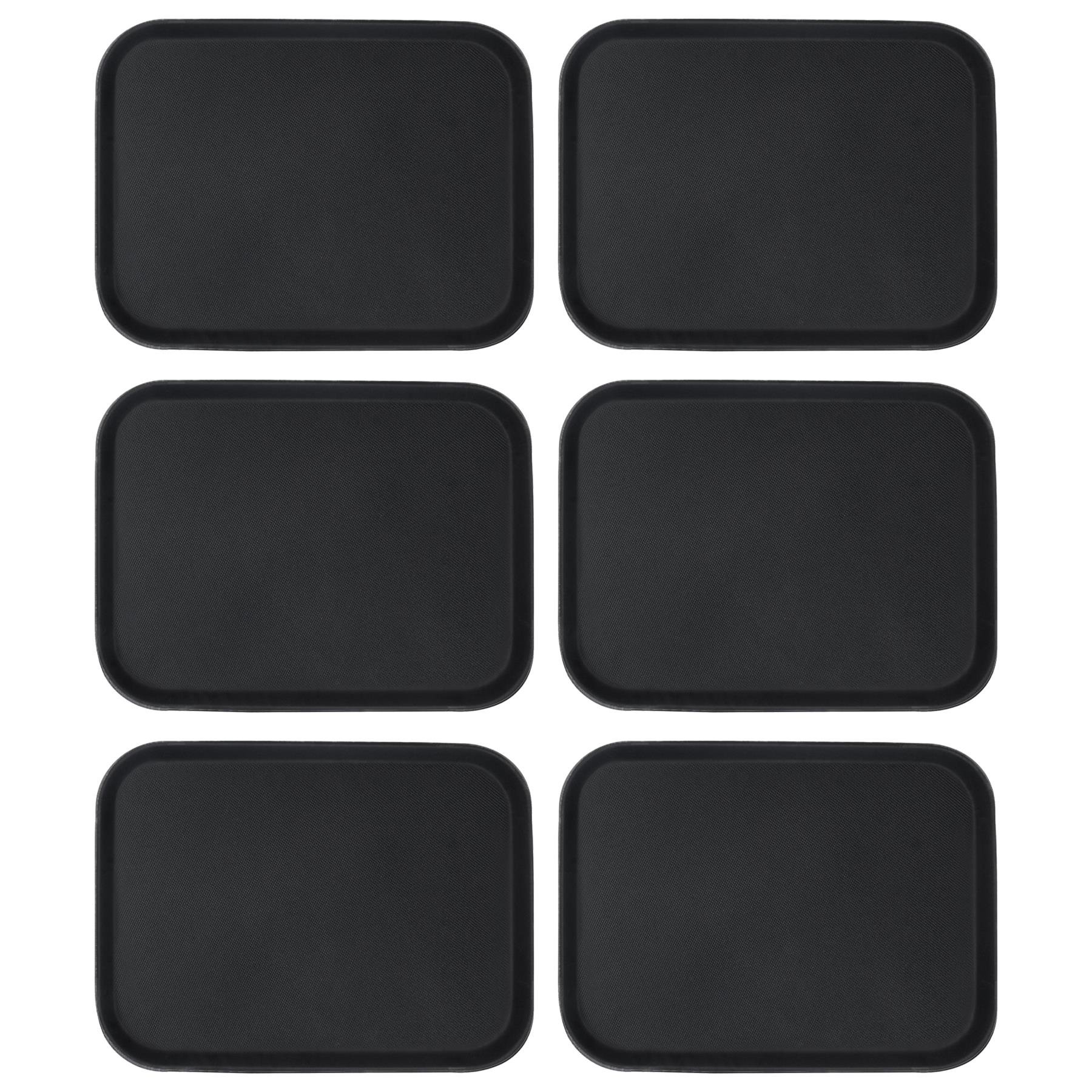 Argon Tableware Set of 6 Rectangle Non-Slip Serving Trays - 41 x 31 cm