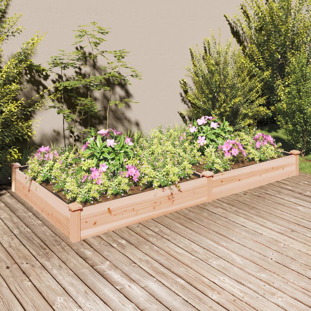 Walplus Firwood Raised Garden Bed - 240 x 120 x 25 cm