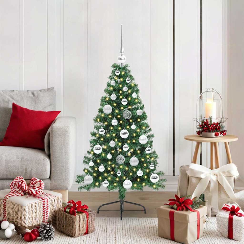 Walplus 150 LEDs Pre-lit Artificial Christmas Tree - Green - 120 cm