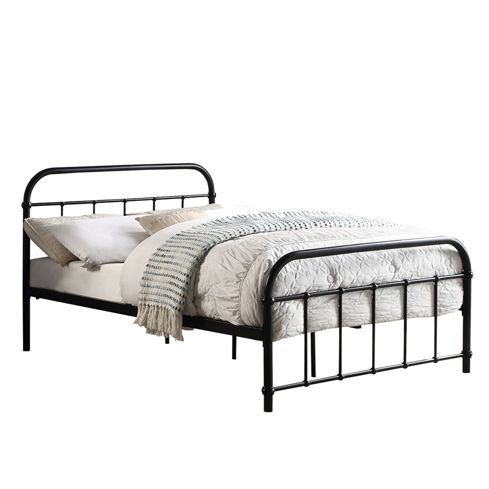 Slumberworks Tewin Vintage Small Double Bed Frame – Black