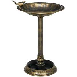 Outsunny Polypropylene Planter Base Bird Bath - Bronze