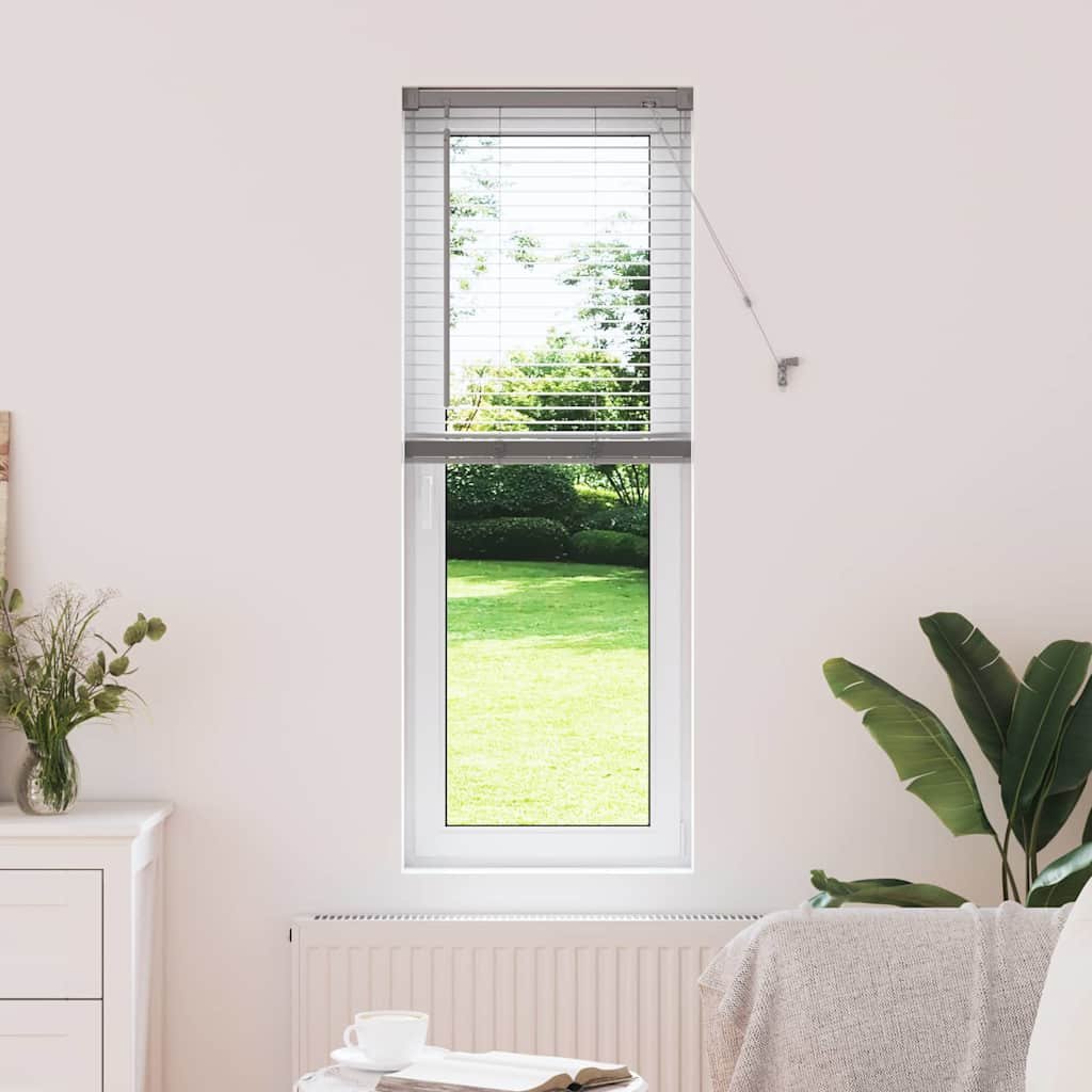 Walplus Polyester Window Blind - Silver - 130 x 50 cm