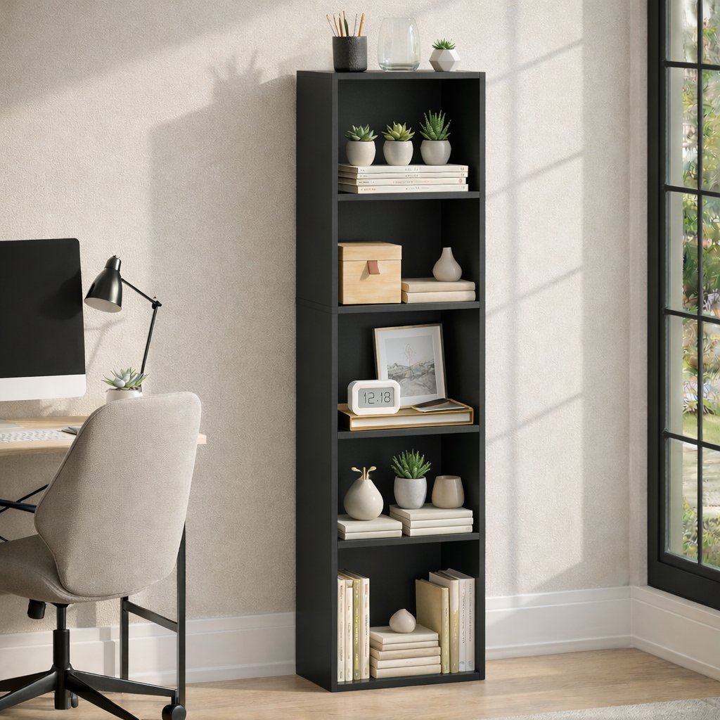 Vida Designs Oxford 5 Tier Cube Bookcase - Black