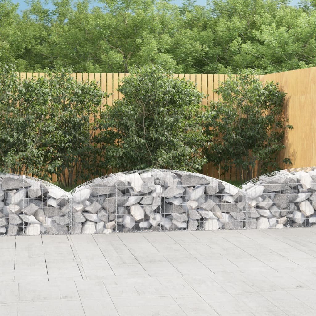 Walplus Galvanised Iron Gabion Basket - Silver 200 x 50 x 40/ - 60 cm