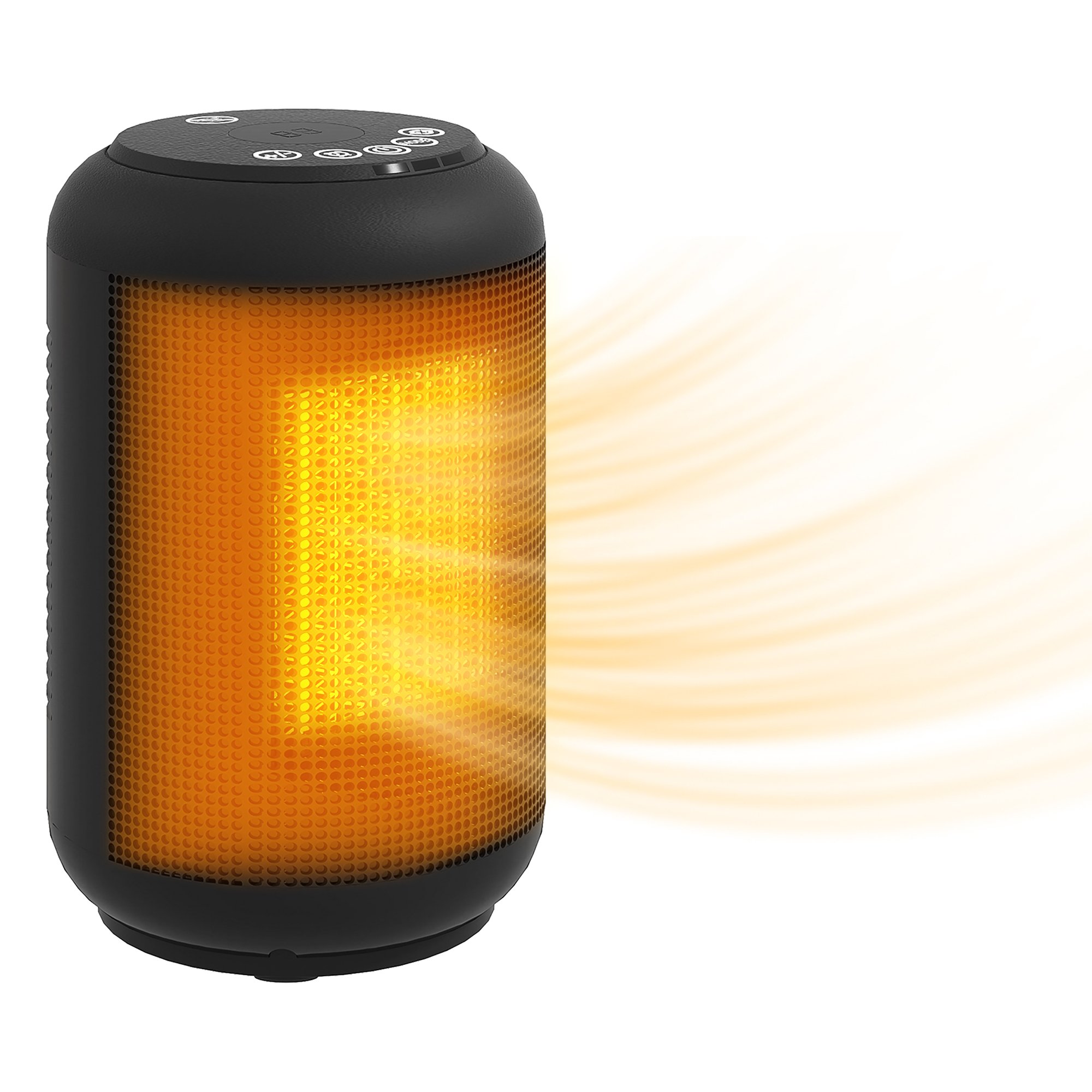 HOMCOM 1500W Adjustable Ceramic Space Heater with 3 Modes - Black