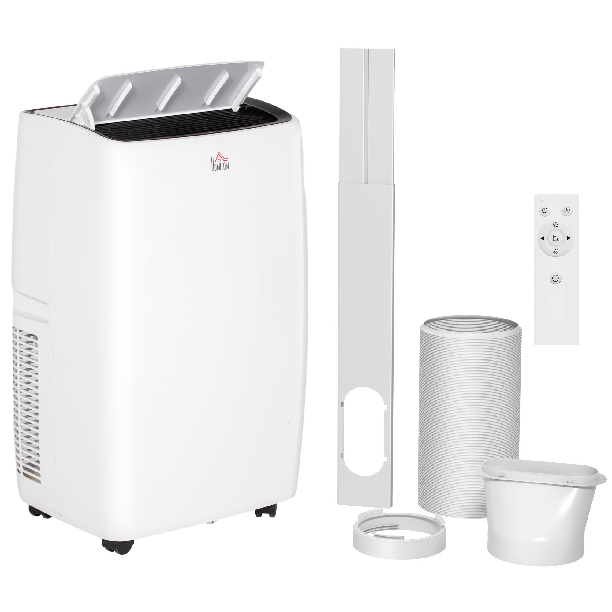 HOMCOM 12000 BTU Mobile Air Conditioner with 24 Hour Timer - White