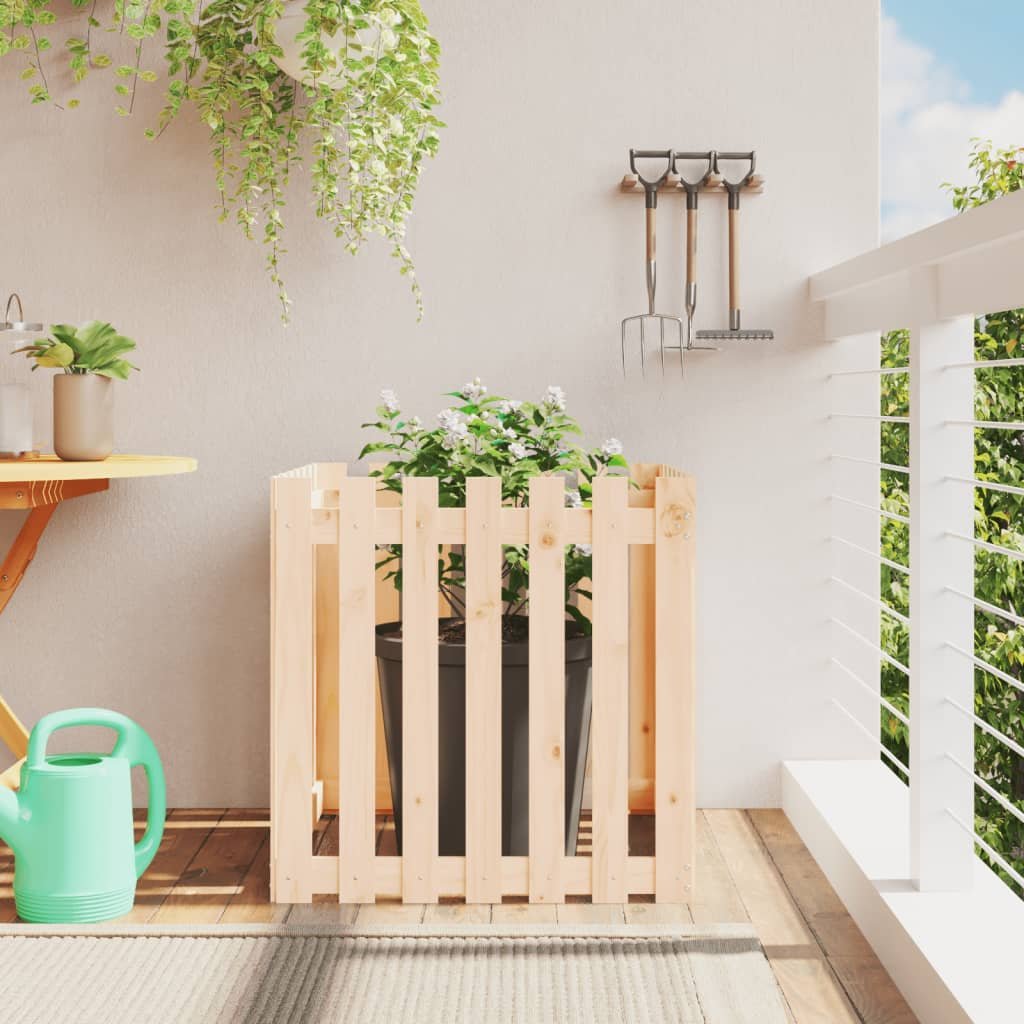 Walplus Wood Garden Planter - 70 x 70 x 70 cm