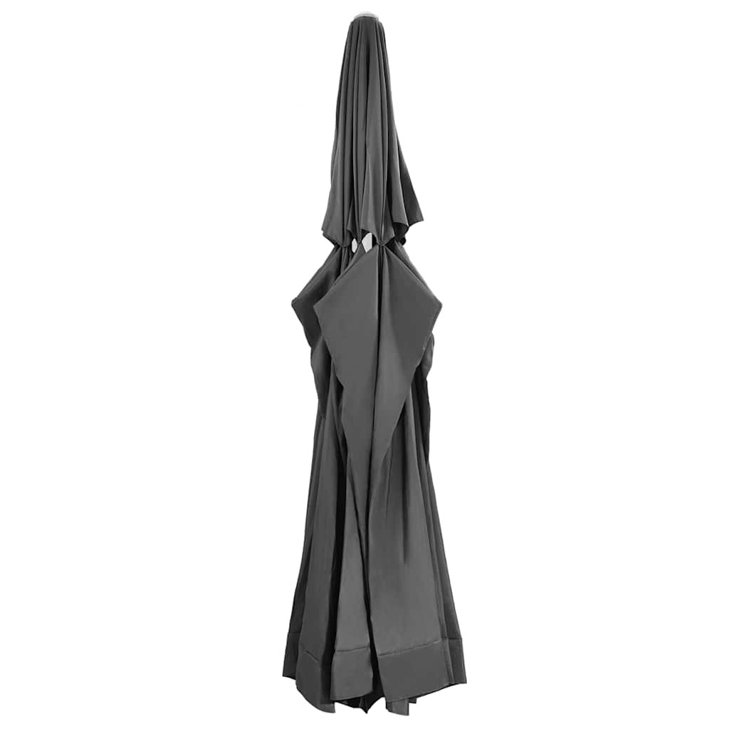 Walplus Polyester Replacement for Outdoor Parasol - Anthracite - 610 cm