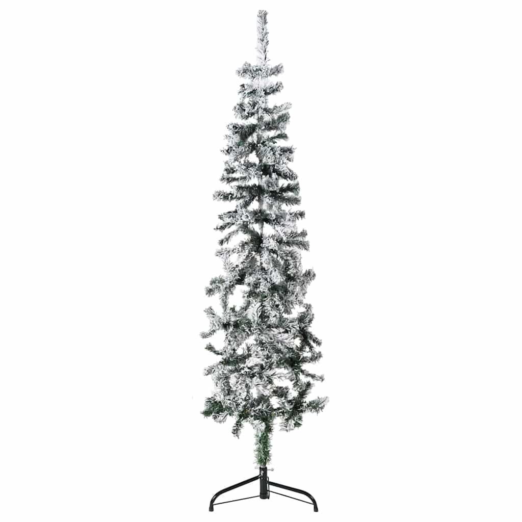 Walplus 176 Tips Slim Half Artificial Christmas Tree - Green - 150 cm