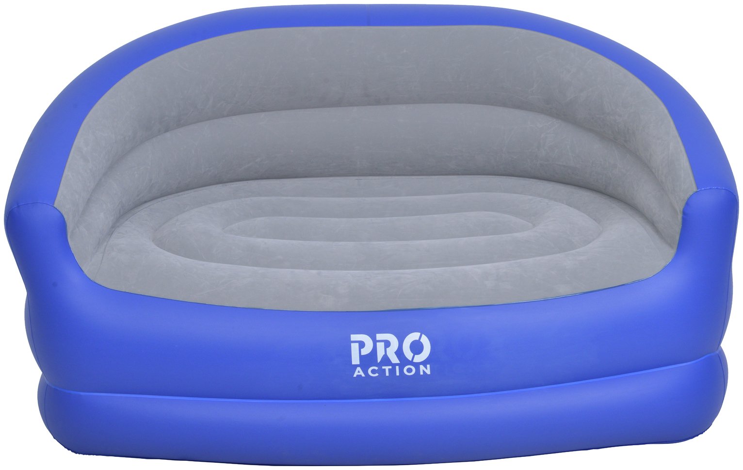 Pro Action Double Inflatable Camping Sofa - Grey and Blue