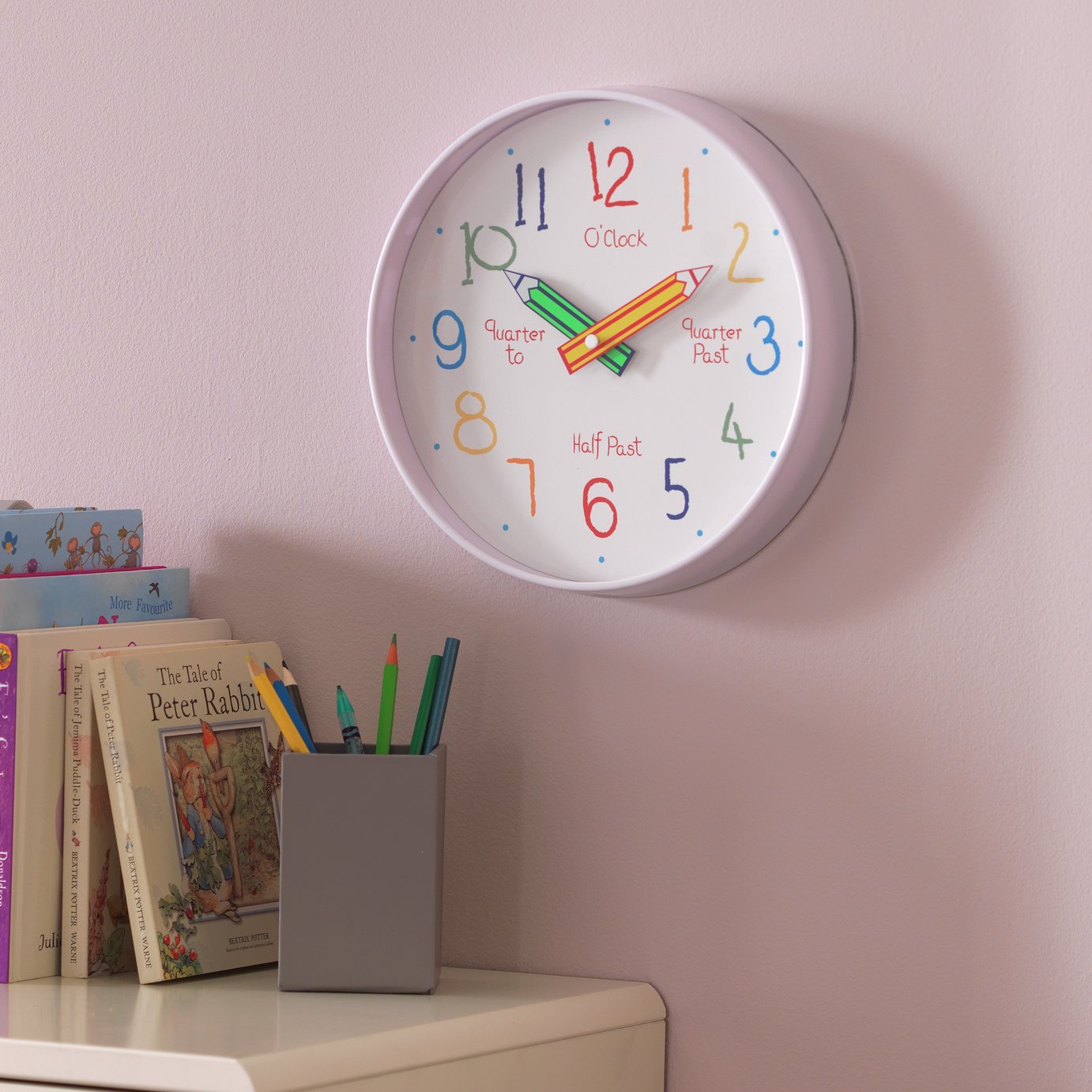 Argos Home Children's Tell the Time Wall Clock