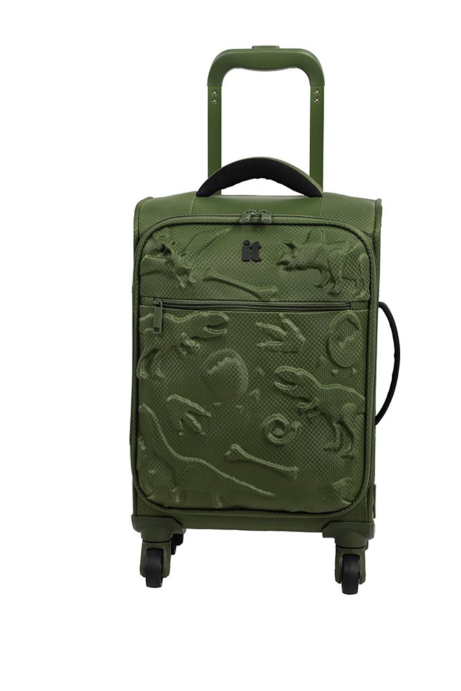 IT  Luggage Children's Dinosaur 4 Wheel Soft Cabin Suitcase