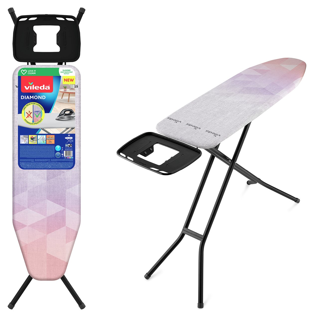 Vileda 120x38cm Diamond Ironing Board