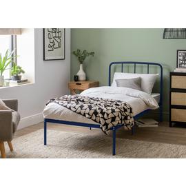 Argos white metal bed frame single deals