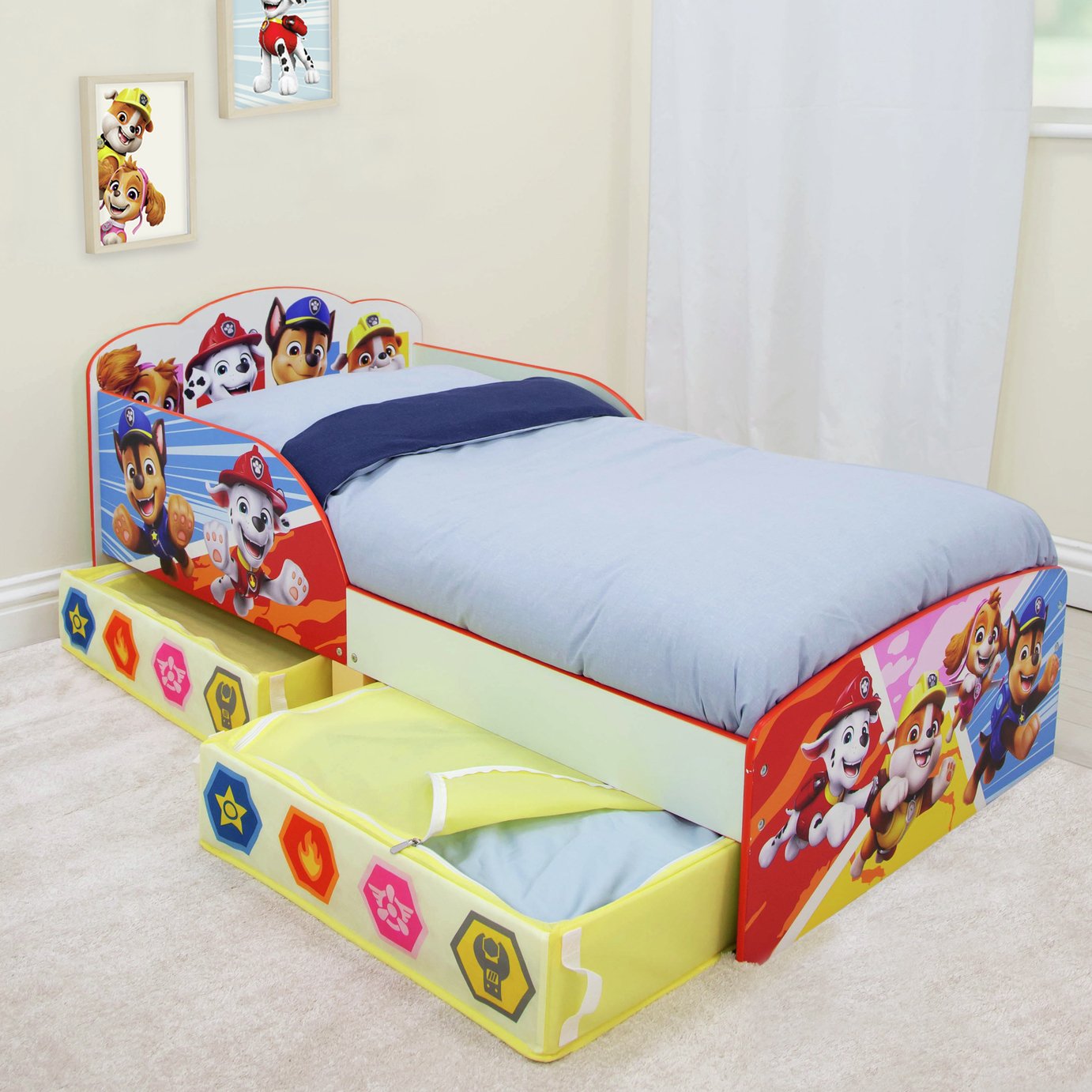 Paw Patrol Toddler Bed with Drawer 