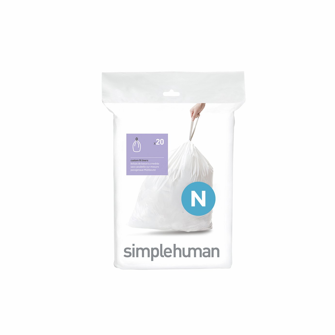 Simplehuman 50L Code N Bin Liners - Pack of 100