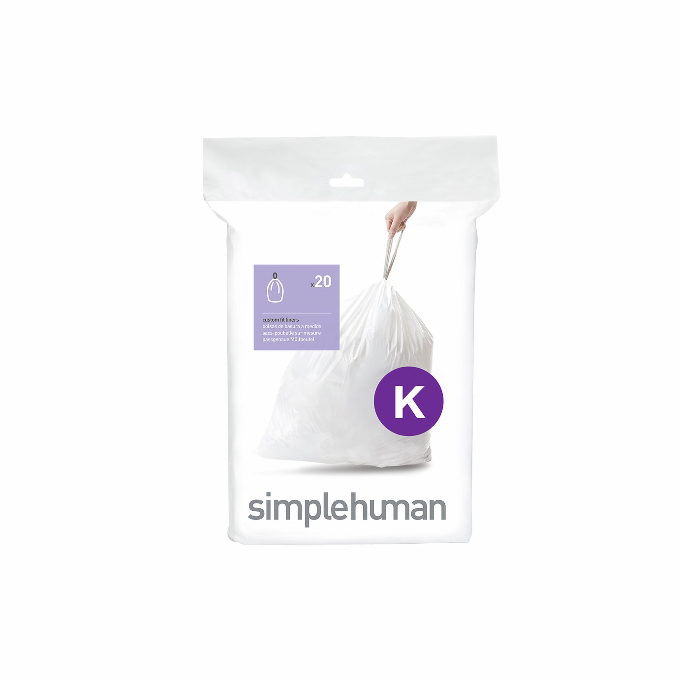 Simplehuman 45L Code K Bin Liners - Pack of 100