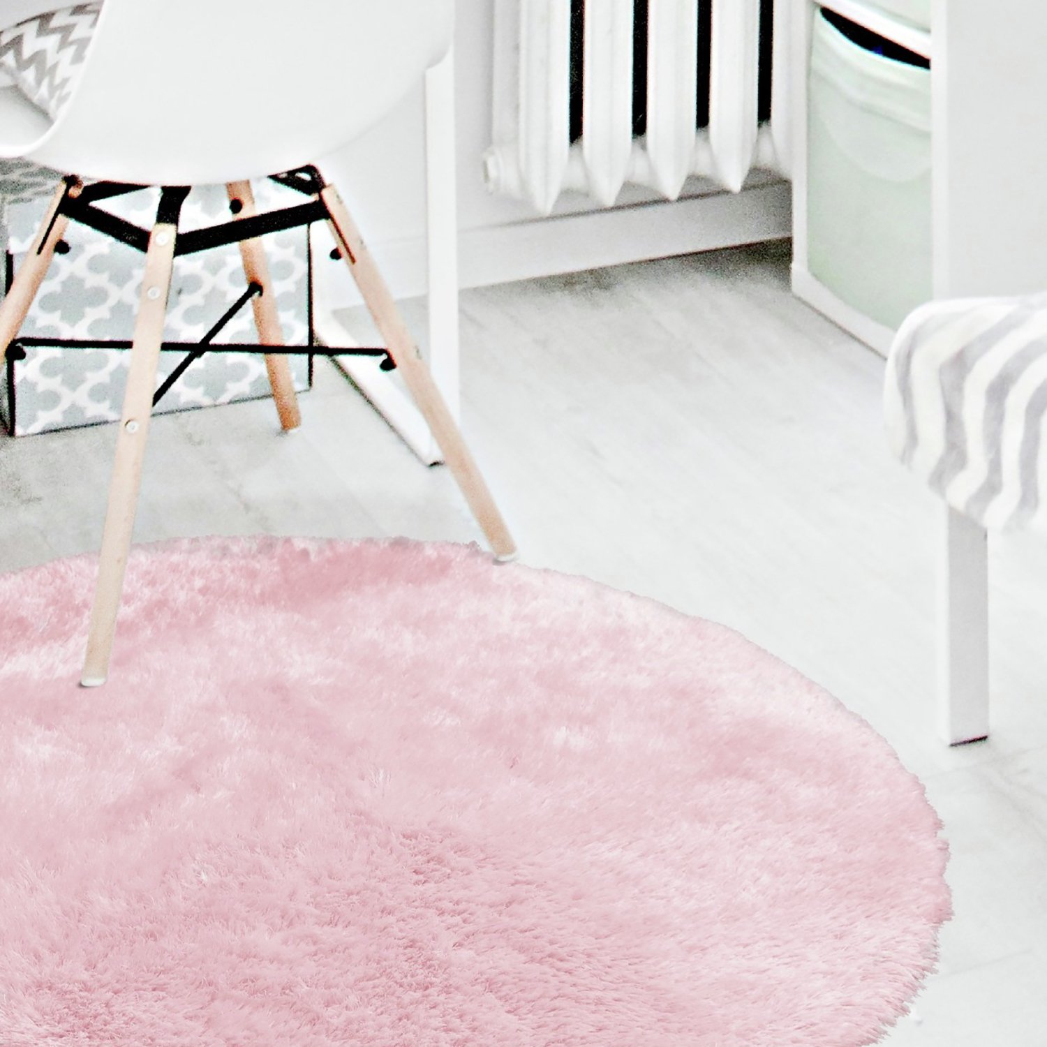 Homemaker Soft Washable Round Shaggy Rug
