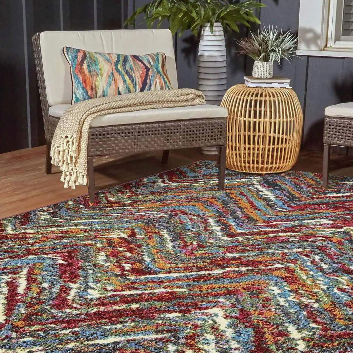 Homemaker Tropico Zig-Zag Flatweave Rug