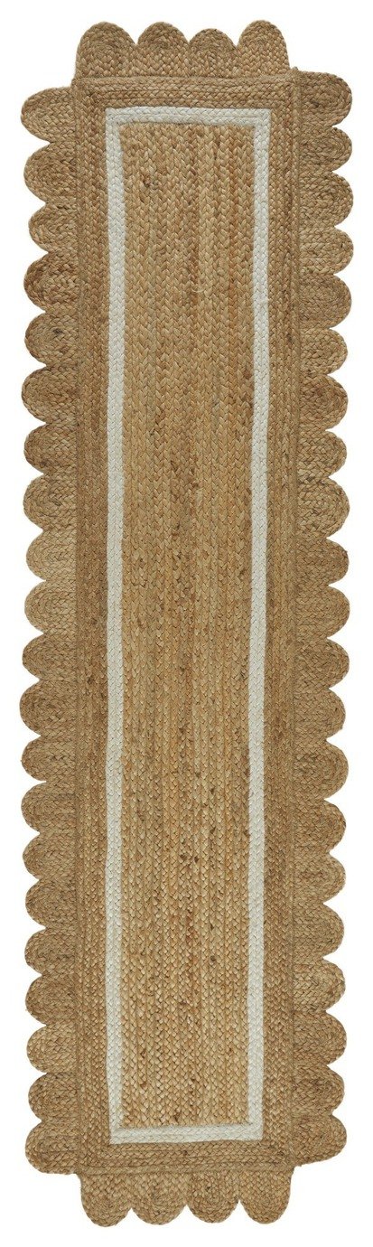 Homemaker Scallop Edge Natural Jute Flatweave Rug