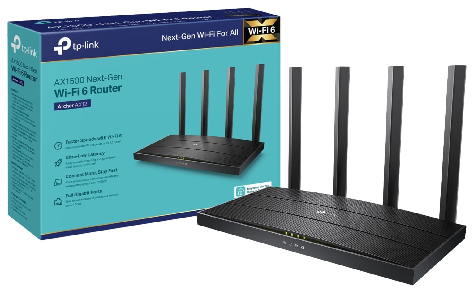 TP-Link Archer AX12 AX1500 Dual Band Gigabit Wi-Fi 6 Router